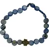 Bratara Sidef albastru banuti 8mm si cruciulita