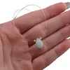 Colier cu fir transparent si brioleta fatetata din Amazonit, argint 925, imagine 6