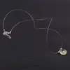 Colier cu fir transparent si brioleta fatetata din Citrin, argint 925, imagine 2