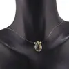 Colier cu fir transparent si brioleta fatetata din Citrin, argint 925, imagine 5