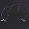 Colier cu fir transparent si brioleta fatetata din Labradorit, argint 925, imagine 5