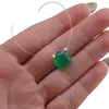 Colier cu fir transparent si brioleta fatetata din Onix verde, argint 925, imagine 6