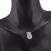 Colier cu fir transparent si brioleta fatetata din Piatra lunii alba, argint 925, imagine 5