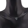Colier cu fir transparent si brioleta fatetata din Topaz, argint 925, imagine 5