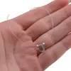Colier cu fir transparent si brioleta fatetata din Topaz, argint 925, imagine 6