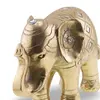 Statueta Feng Shui Elefant auriu, simbol al norocului, intelepciunii, protectiei si longevitatii, imagine 3