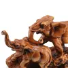 Statueta Feng Shui familie de elefanti, simbol al norocului, intelepciunii si stabilitatii, imagine 2