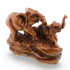Statueta Feng Shui familie de elefanti, simbol al norocului, intelepciunii si stabilitatii, imagine 3