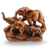 Statueta Feng Shui familie de elefanti, simbol al norocului, intelepciunii si stabilitatii
