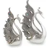 Statueta Feng Shui set doi pauni argintii, simbol al frumusetii si integritatii, al puterii si divinitatii