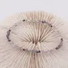 Bratara Ametist lavanda si Iolith banuti 3mm, Granat discuri fatetate 2mm, imagine 2