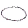 Bratara Ametist lavanda si Iolith banuti 3mm, Granat discuri fatetate 2mm