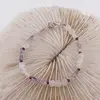Bratara Ametist lavanda si Piatra lunii banuti 3-5mm, Granat discuri fatetate 2mm, imagine 2