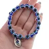Bratara cu ochi protectori sfere si charm Ochiul lui Horus, imagine 3