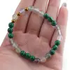 Bratara Malachit si Fluorit sfere cu bumbi aurii, 6mm, imagine 4