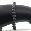 Bratara Obsidian fulg de nea maro sfere 6mm, Larvikit 8mm si luna din Sidef 12mm cu bumbi aurii, imagine 3