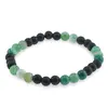 Bratara Onix negru mat si Agat verde sfere, 6mm, imagine 2