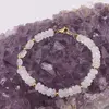 Bratara Piatra lunii A+ discuri fatetate 6mm si bumbi aurii, imagine 2