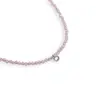 Colier Cuart roz sfere microfatetate si accesoriu argintiu, imagine 2