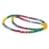 Colier Mix agate discuri fatetate, 4mm, imagine 2