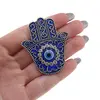 Magnet Hamsa albastra si Ochi protector, 5cm, imagine 3
