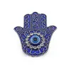 Magnet Hamsa albastra si Ochi protector, 5cm