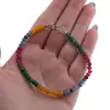 Set colier, bratara si cercei cu agatatoare Mix agate discuri fatetate, 4mm, imagine 5