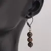 Cercei cu agatatoare Bronzit sfere, 6mm, imagine 2