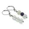 Cercei cu agatatoare Fluorit sfere, 6mm