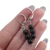 Cercei cu agatatoare Obsidian auriu sfere, 6mm, imagine 3