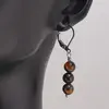 Cercei cu agatatoare Ochi de tigru sfere, 6mm, imagine 2