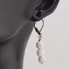 Cercei cu agatatoare Roca vulcanica alba sfere, 6mm, imagine 2