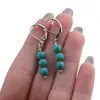 Cercei cu agatatoare Turcoaz sfere, 6mm, imagine 3