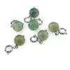 Pandantiv / Breloc cu Agat verde sfera, 10mm, imagine 2
