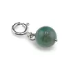 Pandantiv / Breloc cu Agat verde sfera, 10mm