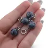 Pandantiv / Breloc cu Jasp sesame albastru sfera, 10mm, imagine 4