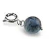Pandantiv / Breloc cu Jasp sesame albastru sfera, 10mm