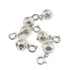 Pandantiv / Breloc cu Roca vulcanica argintie sfera, 10mm, imagine 2