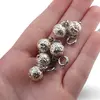 Pandantiv / Breloc cu Roca vulcanica argintie sfera, 10mm, imagine 4