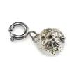 Pandantiv / Breloc cu Roca vulcanica argintie sfera, 10mm
