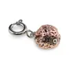 Pandantiv / Breloc cu Roca vulcanica aurie rose sfera, 10mm