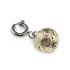 Pandantiv / Breloc cu Roca vulcanica aurie sfera, 10mm