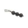 Pandantiv Obsidian fulg de nea maro sfere, 6-7mm
