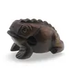 Figurina broasca vintage din lemn sculptat manual, 11cm