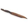 Cutit decorativ vintage din lemn sculptat manual, maner cu crocodil, 27,5cm