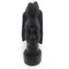Bust african femeie vintage din lemn sculptat manual, 12cm