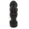 Bust african barbat vintage din lemn sculptat manual, 12,5cm 