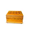 Cutie vintage din lemn pentru trabucuri, model cu sertare interioare, 16cm