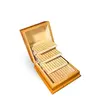 Cutie vintage din lemn pentru trabucuri, model cu sertare interioare, 16cm, imagine 2