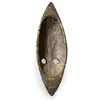 Masca africana vintage din lemn sculptat manual, model alungit cu finisaj patinat, 49cm, imagine 2